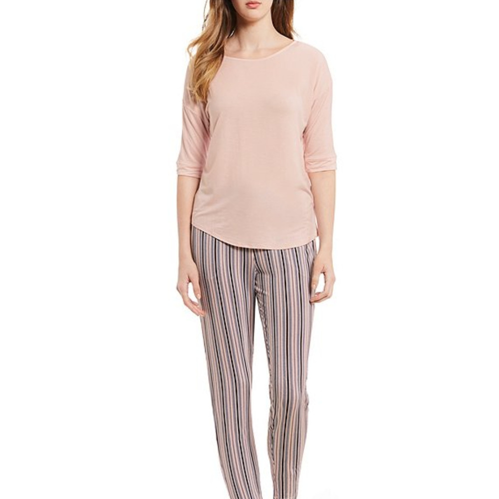 Solid Split-Back Knit Sleep Top - Picture 3 of 3